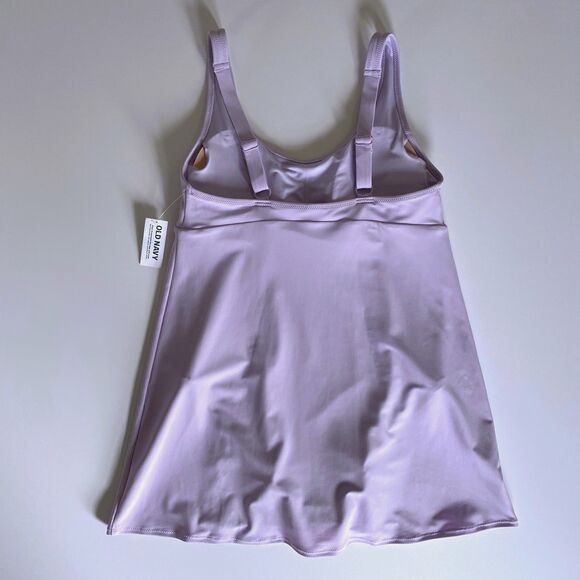 NWT Lavender Swim Dress L Year-Round Swimming High Coverage Swimsuit One-Piece - Picture 6 of 9